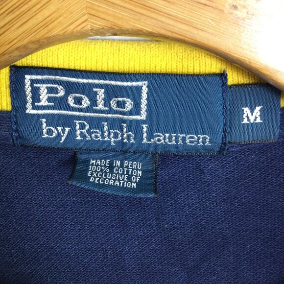 Polo By Ralph Lauren Men's Vintage Polo Shirt Slim Fit Big Pony Mesh Size M - Picture 14 of 15
